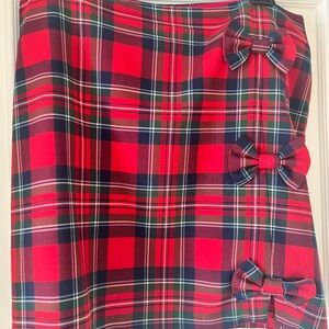 Vineyard Vines Tartan A-Line Skirt with Bows